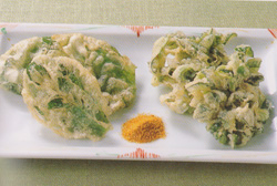 小松菜の天ぷら　レシピ